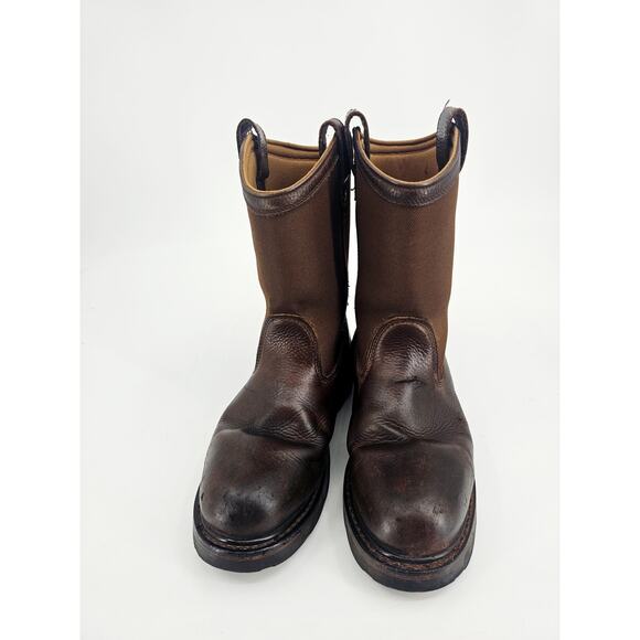 Schmidt Waterproof Steel Toe Leather Western Work Boots Men's 10 M 43 Brown - Picture 2 of 12